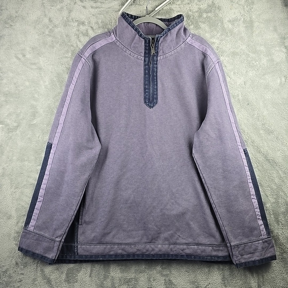 Fat Face The Iconic Airlie 1/4 Zip Sweater Mens‎ 3XL Violet Pullover Canvas